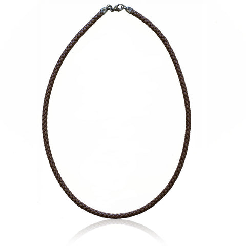 Braided leather choker