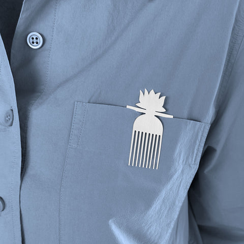 Ornate Tribal Hair Comb Pocketmark