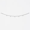 Double Chain Sterling Silver Necklace with White cz