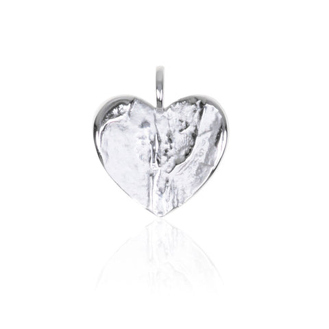 heart shaped pendant shown with shadow