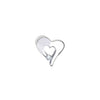 Sterling silver heart pendant with white cz