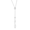 Osa pendant necklace is a Y-shaped necklace with open, sterling silver, almond-shaped and gently concave links in an adjustable, one size fits all.