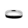 Amy ring black is a narrow, elegant sterling silver ring with black enamel inset, ref 7532.